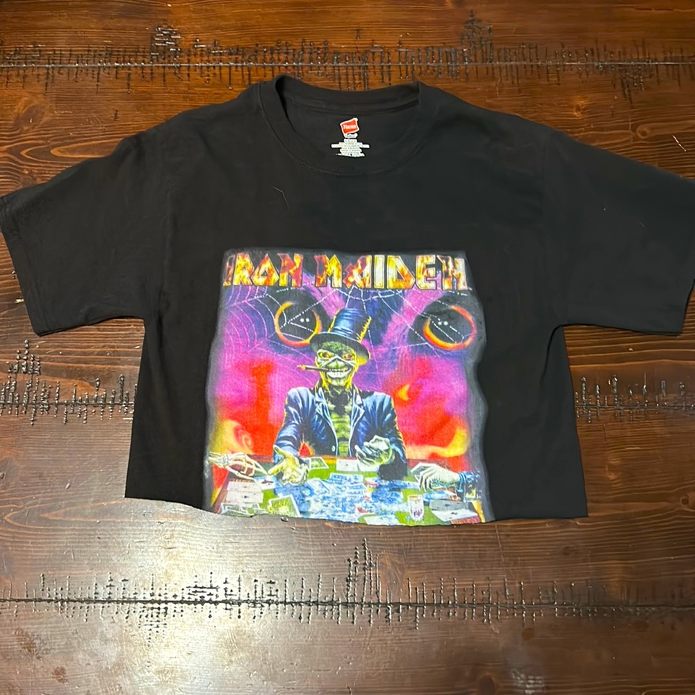 Iron Maiden cropped band tee